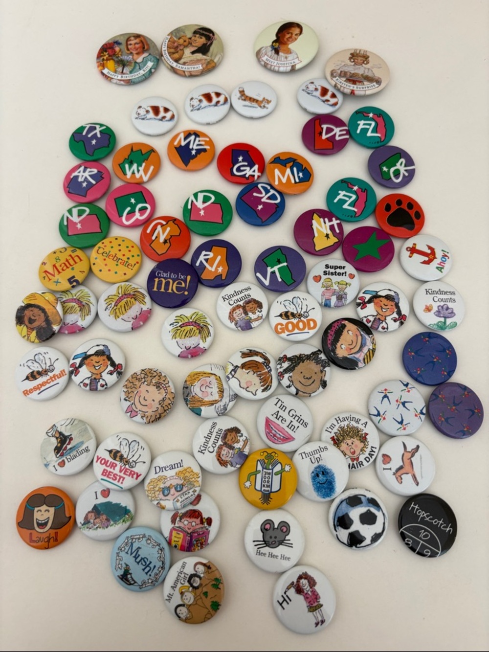 American Girl Set of 70 Grin Pins